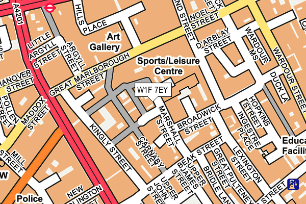 W1F 7EY map - OS OpenMap – Local (Ordnance Survey)