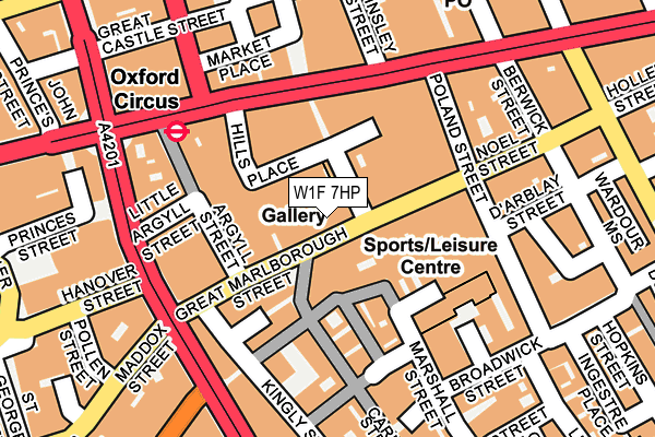 W1F 7HP map - OS OpenMap – Local (Ordnance Survey)