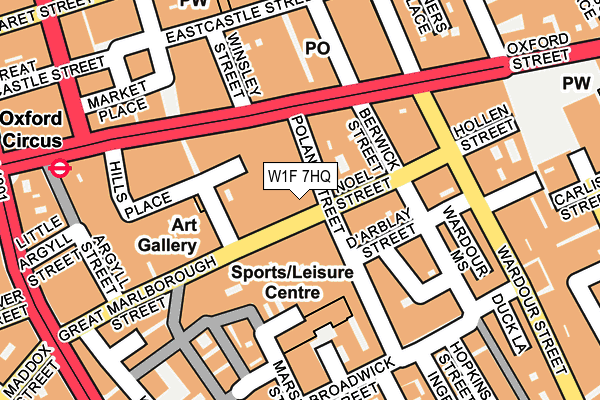 W1F 7HQ map - OS OpenMap – Local (Ordnance Survey)