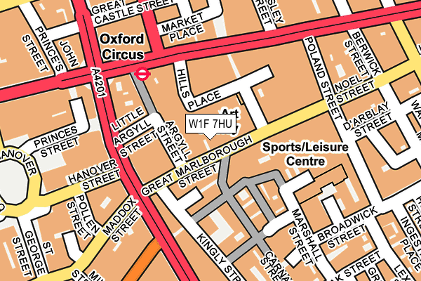 W1F 7HU map - OS OpenMap – Local (Ordnance Survey)