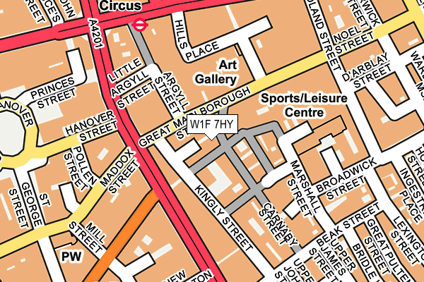 W1F 7HY map - OS OpenMap – Local (Ordnance Survey)