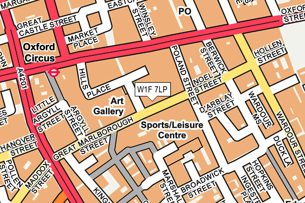 W1F 7LP map - OS OpenMap – Local (Ordnance Survey)