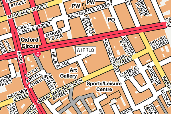 W1F 7LQ map - OS OpenMap – Local (Ordnance Survey)