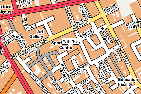 W1F 7NE map - OS OpenMap – Local (Ordnance Survey)