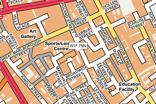 W1F 7NN map - OS OpenMap – Local (Ordnance Survey)