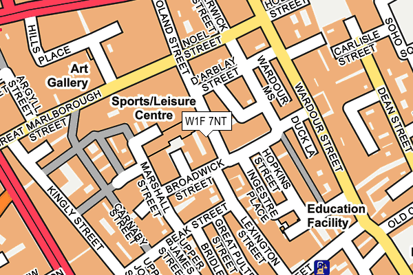 W1F 7NT map - OS OpenMap – Local (Ordnance Survey)