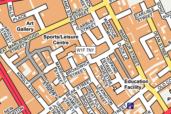 W1F 7NY map - OS OpenMap – Local (Ordnance Survey)