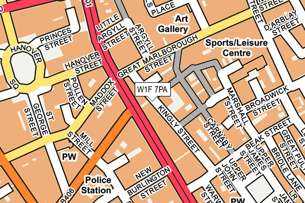 W1F 7PA map - OS OpenMap – Local (Ordnance Survey)