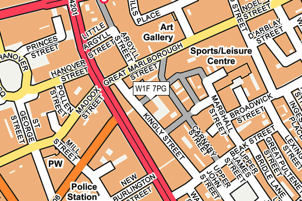 W1F 7PG map - OS OpenMap – Local (Ordnance Survey)