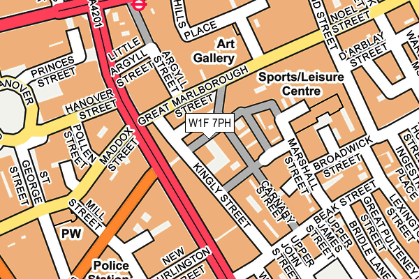 W1F 7PH map - OS OpenMap – Local (Ordnance Survey)