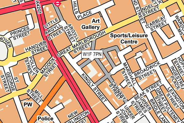 W1F 7PN map - OS OpenMap – Local (Ordnance Survey)