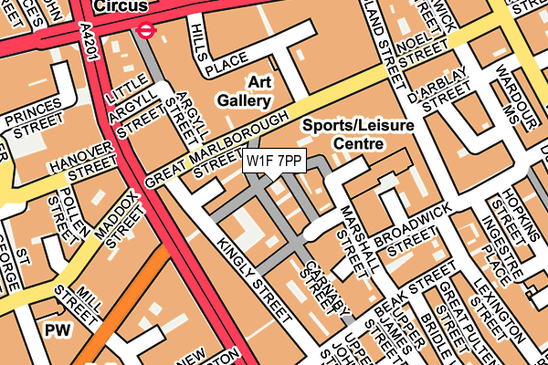 W1F 7PP map - OS OpenMap – Local (Ordnance Survey)