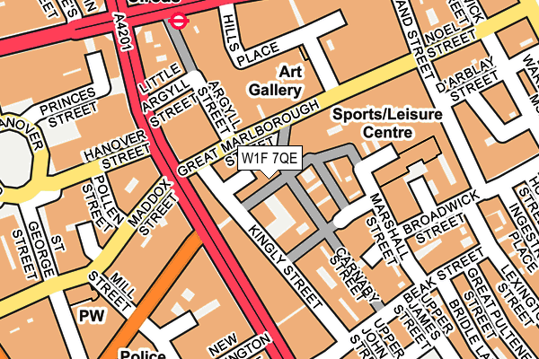 W1F 7QE map - OS OpenMap – Local (Ordnance Survey)