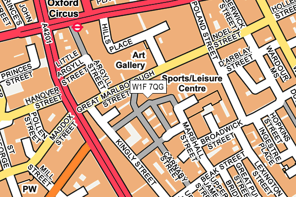 W1F 7QG map - OS OpenMap – Local (Ordnance Survey)