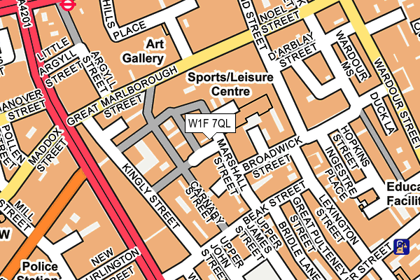 W1F 7QL map - OS OpenMap – Local (Ordnance Survey)