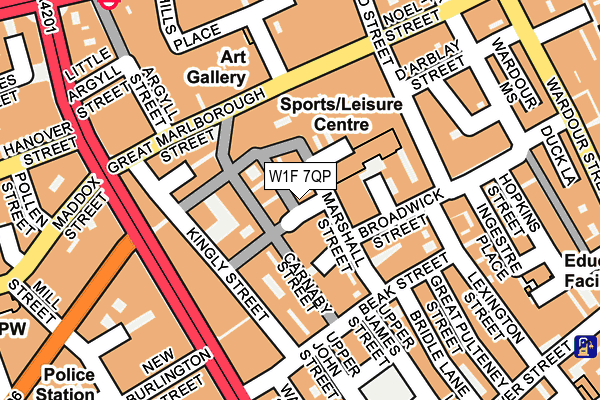 W1F 7QP map - OS OpenMap – Local (Ordnance Survey)