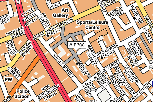 W1F 7QS map - OS OpenMap – Local (Ordnance Survey)