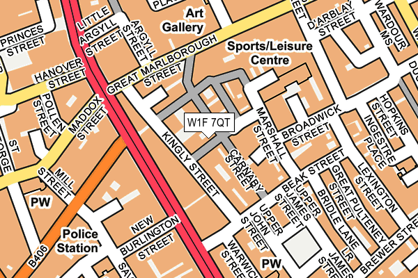 W1F 7QT map - OS OpenMap – Local (Ordnance Survey)