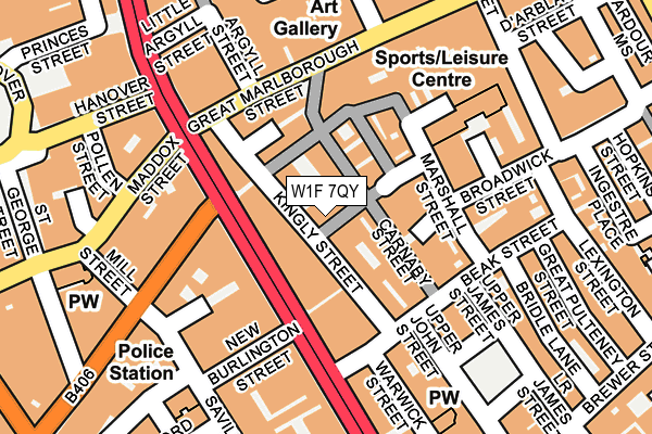 W1F 7QY map - OS OpenMap – Local (Ordnance Survey)