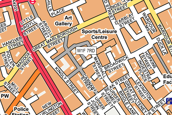 W1F 7RD map - OS OpenMap – Local (Ordnance Survey)