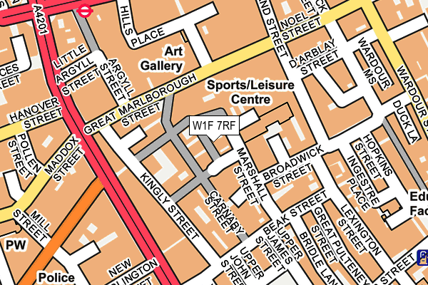 W1F 7RF map - OS OpenMap – Local (Ordnance Survey)