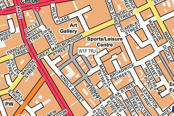 W1F 7RJ map - OS OpenMap – Local (Ordnance Survey)