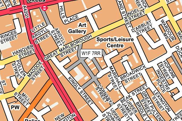 W1F 7RR map - OS OpenMap – Local (Ordnance Survey)