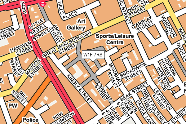 W1F 7RS map - OS OpenMap – Local (Ordnance Survey)