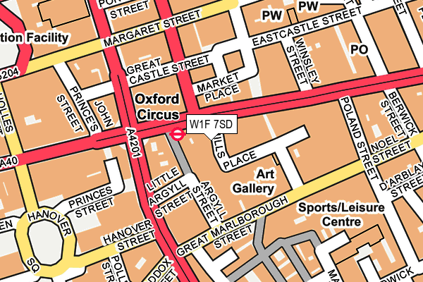 W1F 7SD map - OS OpenMap – Local (Ordnance Survey)