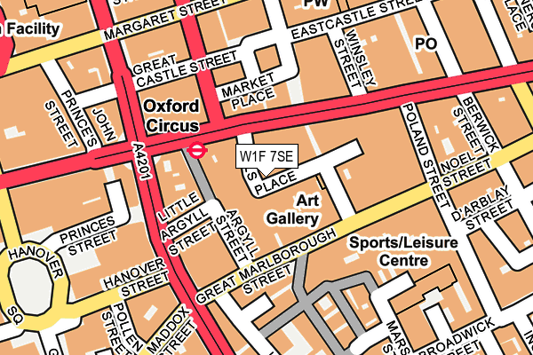 W1F 7SE map - OS OpenMap – Local (Ordnance Survey)