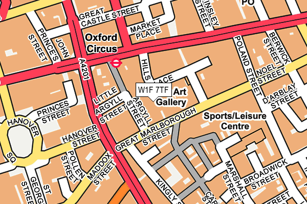 W1F 7TF map - OS OpenMap – Local (Ordnance Survey)