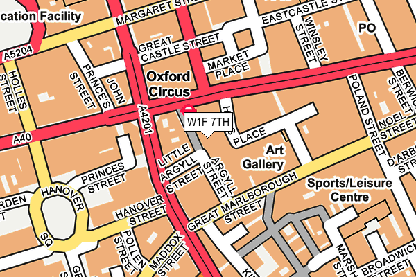 W1F 7TH map - OS OpenMap – Local (Ordnance Survey)