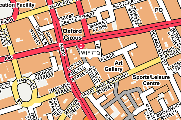 W1F 7TQ map - OS OpenMap – Local (Ordnance Survey)
