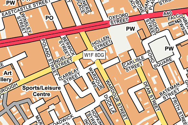 W1F 8DG map - OS OpenMap – Local (Ordnance Survey)
