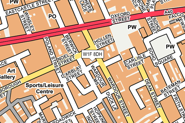 W1F 8DH map - OS OpenMap – Local (Ordnance Survey)