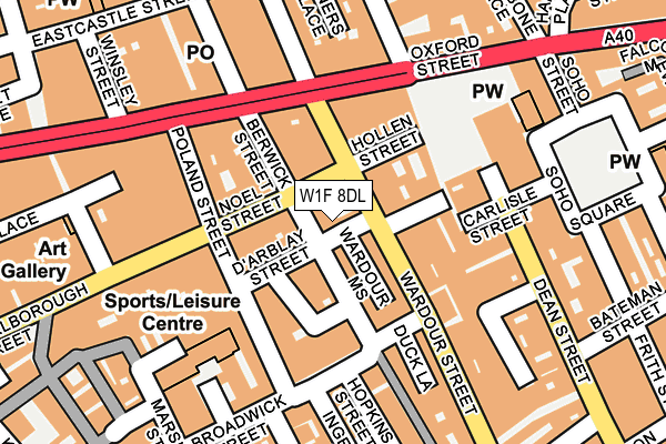 W1F 8DL map - OS OpenMap – Local (Ordnance Survey)