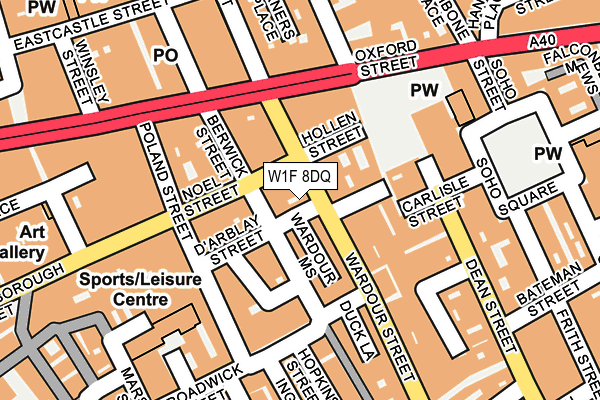 W1F 8DQ map - OS OpenMap – Local (Ordnance Survey)
