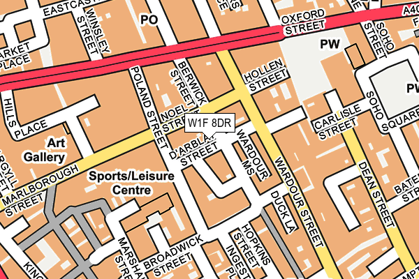 W1F 8DR map - OS OpenMap – Local (Ordnance Survey)