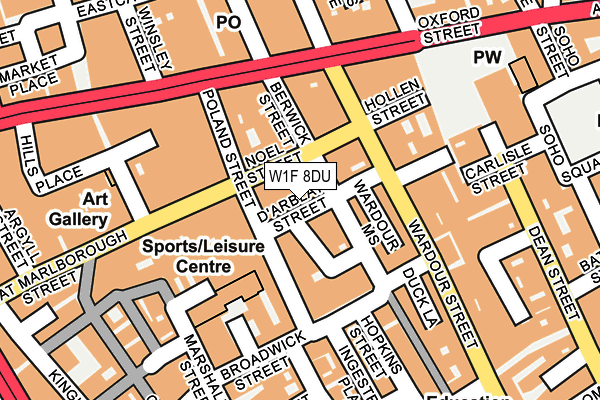 W1F 8DU map - OS OpenMap – Local (Ordnance Survey)