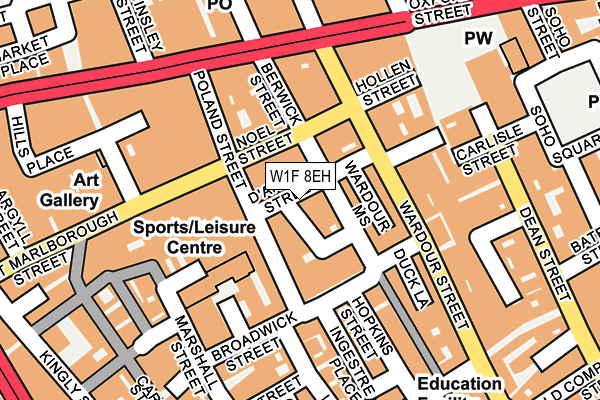 W1F 8EH map - OS OpenMap – Local (Ordnance Survey)