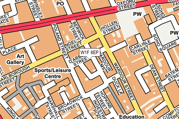 W1F 8EP map - OS OpenMap – Local (Ordnance Survey)