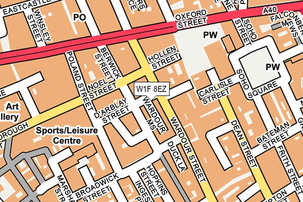 W1F 8EZ map - OS OpenMap – Local (Ordnance Survey)