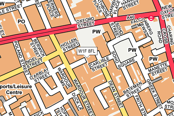 W1F 8FL map - OS OpenMap – Local (Ordnance Survey)