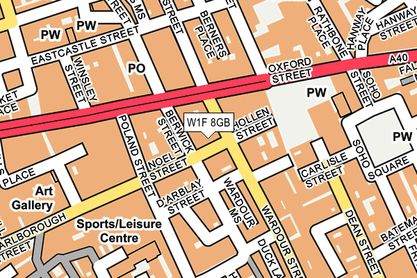 W1F 8GB map - OS OpenMap – Local (Ordnance Survey)