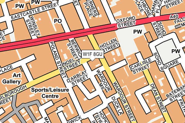 W1F 8GU map - OS OpenMap – Local (Ordnance Survey)