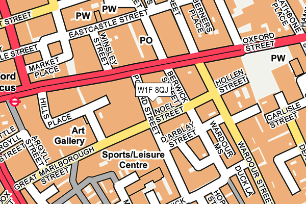 W1F 8QJ map - OS OpenMap – Local (Ordnance Survey)