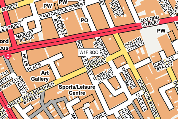 W1F 8QQ map - OS OpenMap – Local (Ordnance Survey)