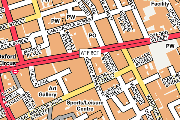 W1F 8QT map - OS OpenMap – Local (Ordnance Survey)