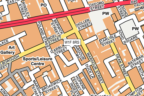 W1F 8RS map - OS OpenMap – Local (Ordnance Survey)