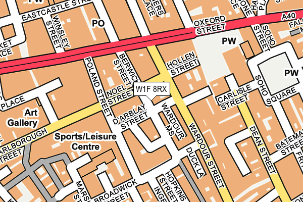 W1F 8RX map - OS OpenMap – Local (Ordnance Survey)